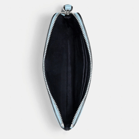 Coach Corner Zip Wristlet Blue - Picture 2 of 6
